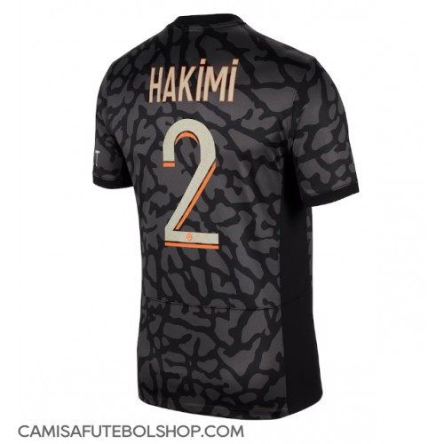 Camisa de time de futebol Paris Saint-Germain Achraf Hakimi #2 Replicas 3º Equipamento 2023-24 Manga Curta